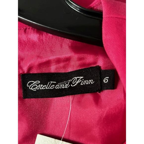 NWT Estelle and Finn Sleeveless Pleated Lined Fuchsia Pink Top Women's 6 - Picture 5 of 8